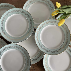 Assiette plate - Porcelaine opaque - Moulin des Loups - Séville