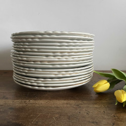 Assiette plate - Porcelaine opaque - Moulin des Loups - Séville