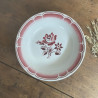 Plat de service ancien - Fleurs rouges bordeaux