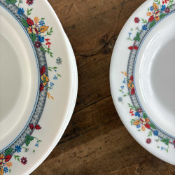 Assiette creuse - Arcopal - Décor champêtre