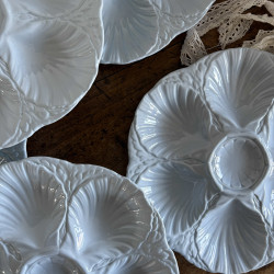 Assiettes à huîtres (lot de 6) - Sarreguemines - Bleu