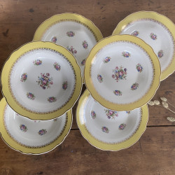 Assiettes creuses en porcelaine (lot de 6) - Digoin Sarreguemines - Graziella