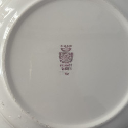 Assiettes creuses dépareillées en porcelaine  (lot de 6) - Digoin Sarreguemines