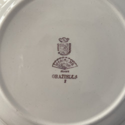 Assiettes creuses dépareillées en porcelaine  (lot de 6) - Digoin Sarreguemines