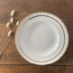 Assiettes creuses dépareillées en porcelaine  (lot de 6) - Digoin Sarreguemines