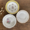 Assiettes creuses dépareillées en porcelaine (lot de 6) - Digoin Sarreguemines