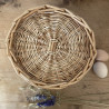 Panière ronde tressée en osier bicolore