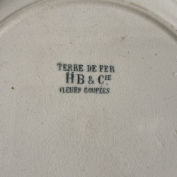 Assiettes plates (Lot de 4) - Terre de fer - HB&Cie - Fleurs Coupées