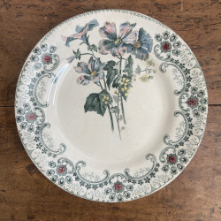 Assiettes plates (Lot de 4) - Terre de fer - HB&Cie - Fleurs Coupées (1)