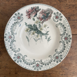 Assiettes creuses (Lot de 4) - Terre de fer - HB&Cie - Fleurs Coupées (2)