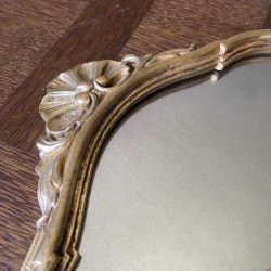 Miroir doré vintage - miroir Coquille - style Louis XV