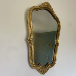 Miroir doré vintage - miroir Coquille - style Louis XV