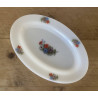 Plat de service ovale - Arcopal - Pétunia