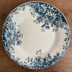 Assiettes plates - Gien - Fleurs d'Automne
