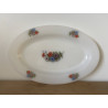 Plat de service ovale - Arcopal - Pétunia