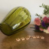 Grand vase vintage vert fumé
