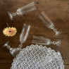 Flûte à Champagne (Lot de 6) en verre - Vintage