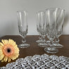 Flûte à Champagne (Lot de 6) en verre - Vintage