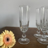 Flûte à Champagne (Lot de 6) en verre - Vintage