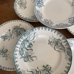 Assiettes plates dépareillées (lot de 6) - Ste Amandinoise / St Amand