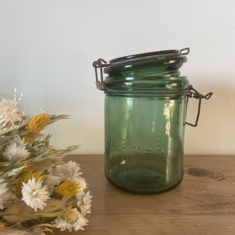 BBL2 Bocal L'Idéale verre vert Les Islettes bouteille conserve 1 litre