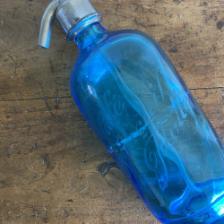 Ancien siphon bleu - Eau de Seltz