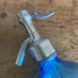 Ancien siphon bleu - Eau de Seltz