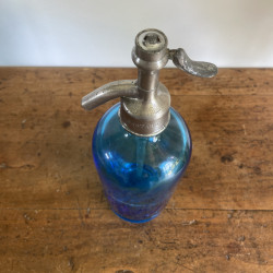 Ancien siphon bleu - Eau de Seltz