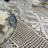 Chemin de table ancien au crochet - Ivoire
