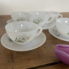 Tasses à café & sous-tasses (Lot de 5) - Arcopal - Narcisse