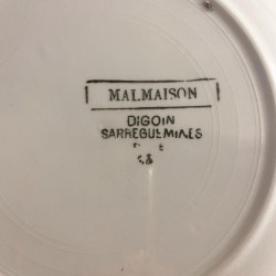 Assiette plate - Digoin Sarreguemines - Malmaison