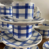 Service à café - Moulin des Loups - Style Vichy Bleu