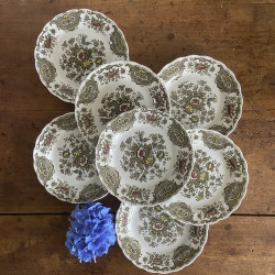 Assiettes à dessert en porcelaine anglaise (lot de 6) - Ridgway - Windsor