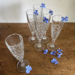 Flûte à Champagne (Lot de 6) en verre - Vintage - Luminarc