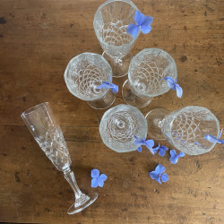 Flûte à Champagne (Lot de 6) en verre - Vintage - Luminarc
