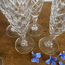 Flûte à Champagne (Lot de 6) en verre - Vintage - Luminarc