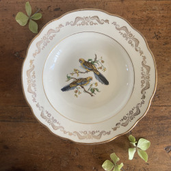 Assiettes creuses en porcelaine (lot de 6) - Gien - Moineaux de Paris