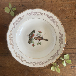 Assiettes creuses en porcelaine (lot de 6) - Gien - Moineaux de Paris