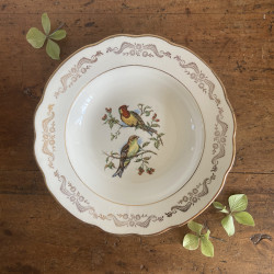 Assiettes creuses en porcelaine (lot de 6) - Gien - Moineaux de Paris