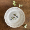 Assiettes plates en porcelaine (lot de 6) - Gien - Moineaux de Paris