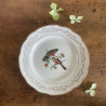 Assiettes plates en porcelaine (lot de 6) - Gien - Moineaux de Paris