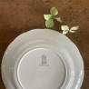 Assiettes plates en porcelaine (lot de 6) - Gien - Moineaux de Paris
