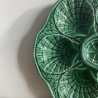 Assiette à huîtres verte - Sarreguemines