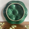 Assiette à huîtres verte - Sarreguemines