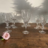 Trio de verres à pied en verre ciselé