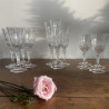 Trio de verres à pied en verre ciselé