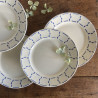Assiettes plates (lot de 6) - Badonviller - Demi-porcelaine