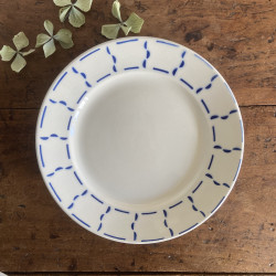 Assiettes plates (lot de 6) - Badonviller - Demi-porcelaine