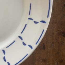 Assiettes plates (lot de 6) - Badonviller - Demi-porcelaine