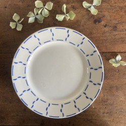 Assiettes plates (lot de 6) - Badonviller - Demi-porcelaine